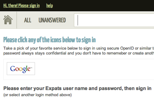 Login page with OpenID provider button visible.
