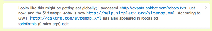 Comment left on answer that shows URLs being converted into links.