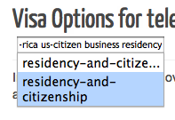 Another retag dialog with autocomplete showing both the truncated and full versions of the "residency-and-citizenship" tag
